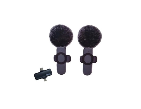 Microfono Soul Corbatero Inalambrico Furry x2 Tipo C + Lighting