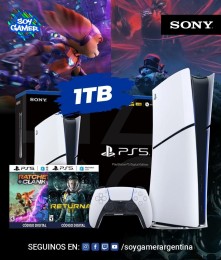 Consola Playstation 5 SLIM DIGITAL 1TB + Returnal + Ratchet and clank (Vouchers]