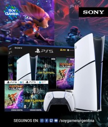 Consola Playstation 5 SLIM DIGITAL 1TB + Returnal + Ratchet and clank (Vouchers]