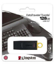 Pendrive DTX 3.2 128 GB Kingston Amarillo