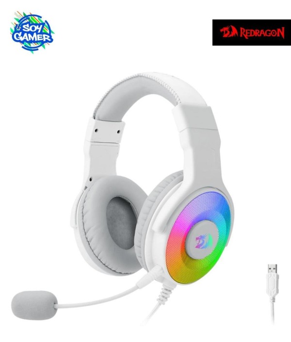 Headset Redragon H350 RGB Pandora 7.1 Blanco