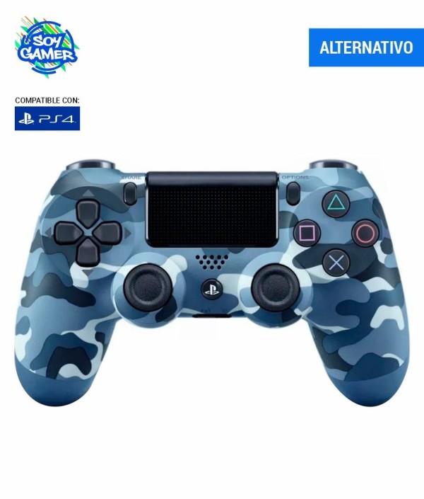 Joystick GENÉRICO Double PS4 Camuflado Azul