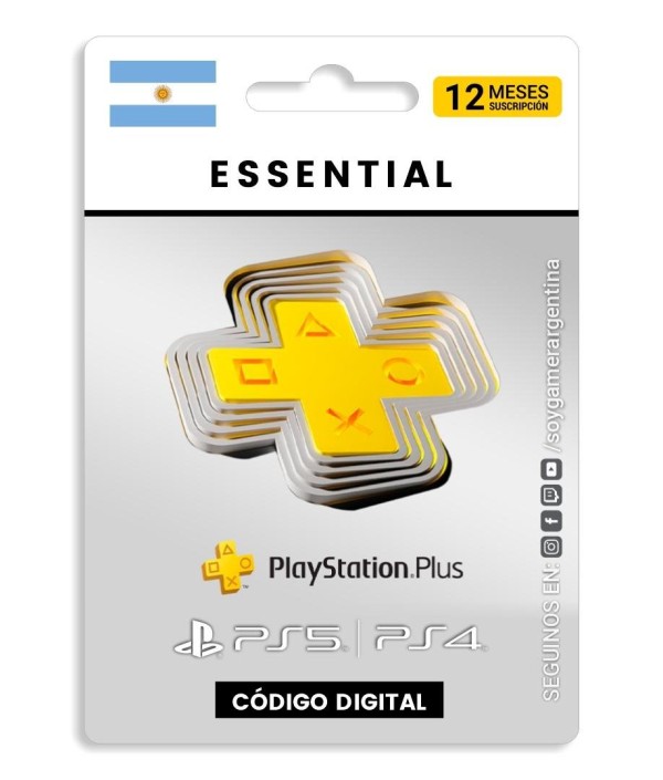PSN PLUS Essential 12 MESES ARGENTINA 