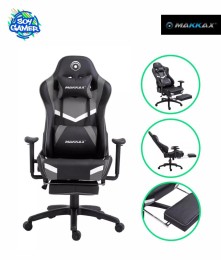 Silla Gamer Makkax Gris y blanca
