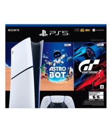 Consola Playstation 5 SLIM DIGITAL + Gran Turismo 7 + Astro Bot (Voucher]