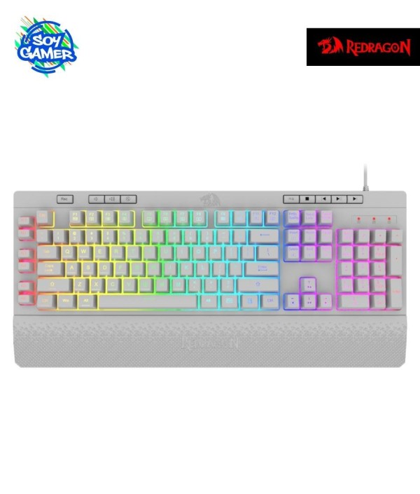 Teclado Redragon K512 RGB Shiva Blanco