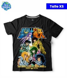 Remera RU299 Caballeros del Zodiaco Negra XS