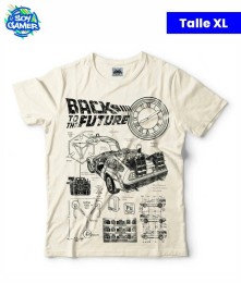 Remera RU189 Volver al futuro Beige XL