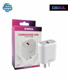 Cargador Viajero USB Carga x1 2.4 + Micro Blanco