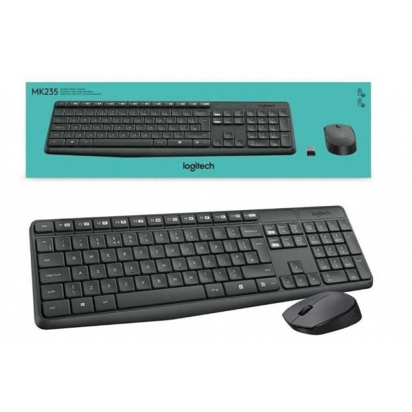 Combo Logitech Inalambrico MK235 Negro