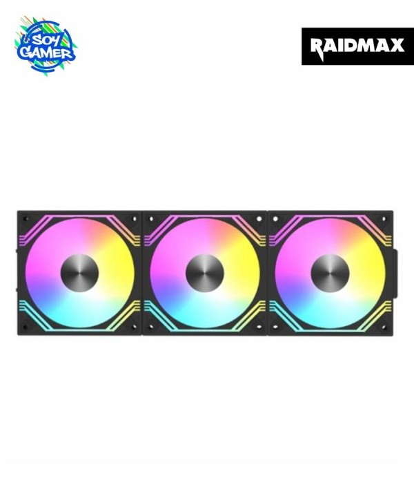 Cooler Fan Raidmax Kit Modular 3 En 1 ARGB PWM Black