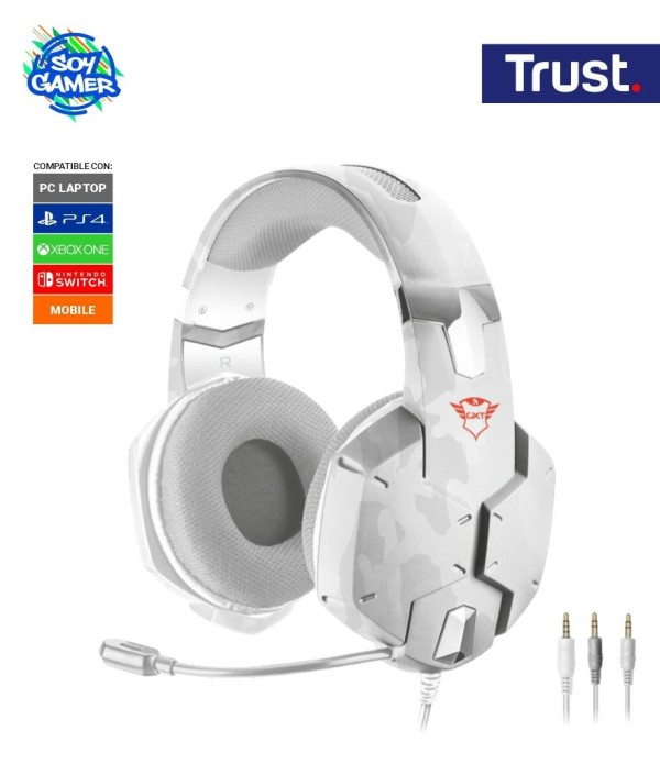 Headset Trust Carus Camuflado Blanco