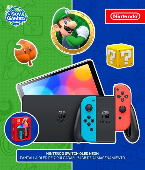 Consola Nintendo Switch OLED Negra 64GB 