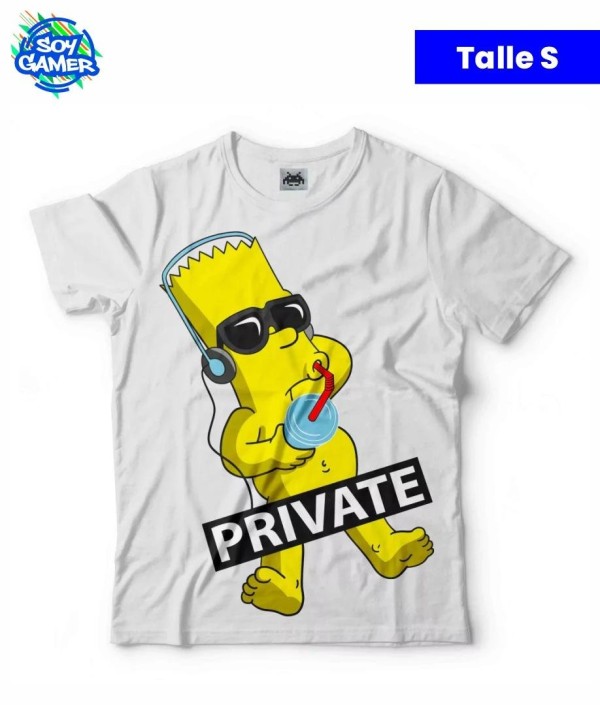 Remera Bart Private Blanca S