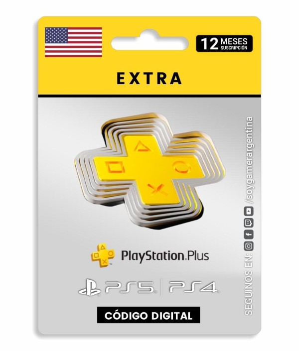PSN PLUS Extra 12 MESES CUENTA USA