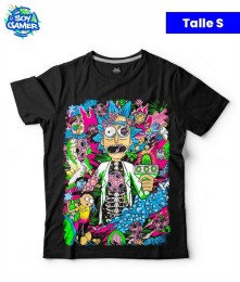 Remera RU118 Rick and Morty Negra S