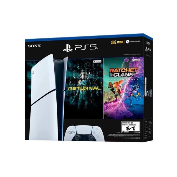 Consola Playstation 5 SLIM DIGITAL 825GB + Returnal + Ratchet and clank (Vouchers]