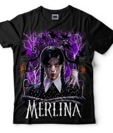Remera RU394 Merlina Negro L