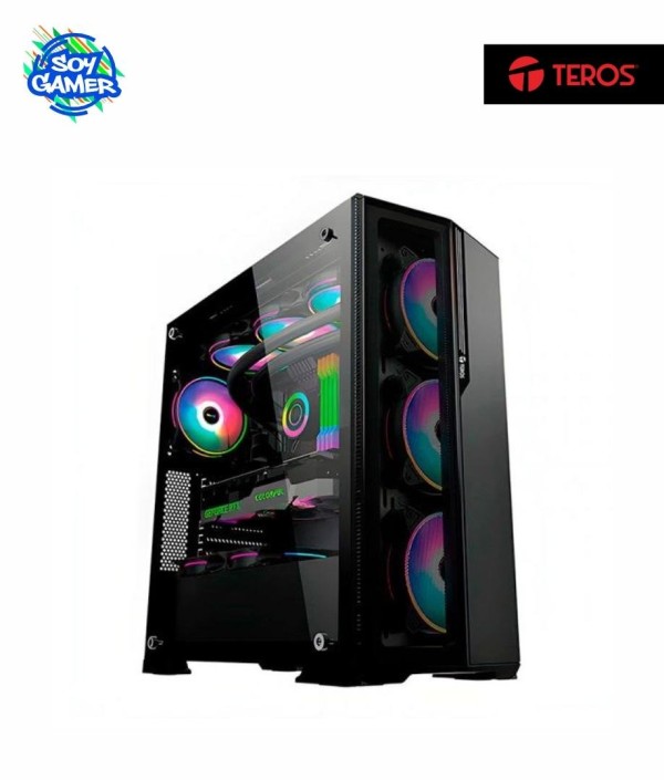 Gabinete Teros TE 1175N Gaming Mid Tower 4 Fans ARGB s/Fuente