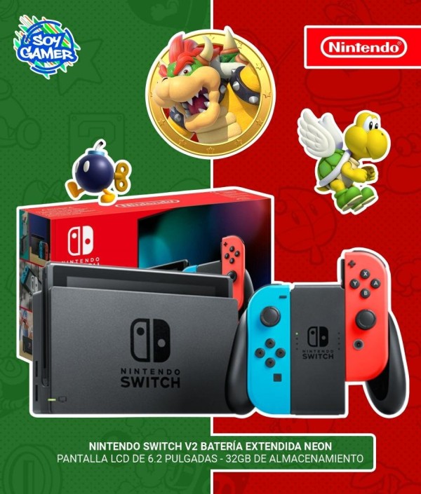 Consola Nintendo Switch Bateria Extendida V2 Neon