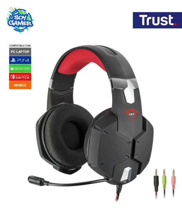 Headset Trust Carus Negro