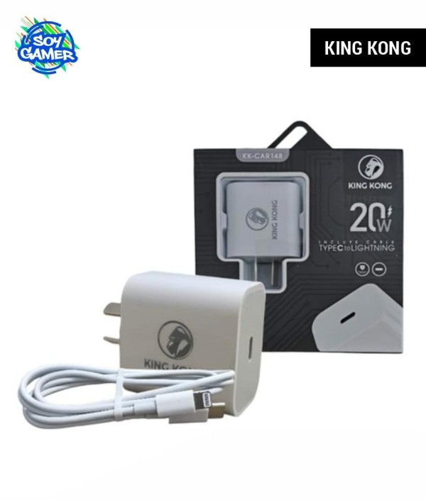 Cargador King Kong con Cable C a Lightning 20W