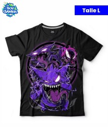 Remera RU309 Pokemon Fantasma Negra L