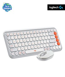 Combo Logitech Teclado y Mouse POP Icon Blanco