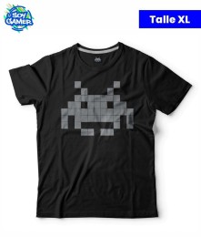 Remera RU255 Space Invaders Negra XL