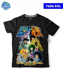 Remera RU299 Caballeros del Zodiaco Negra XXL
