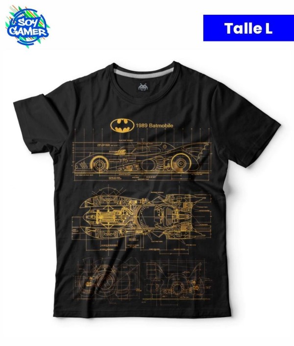 Remera RU306 Batimovil 1989 Negra L