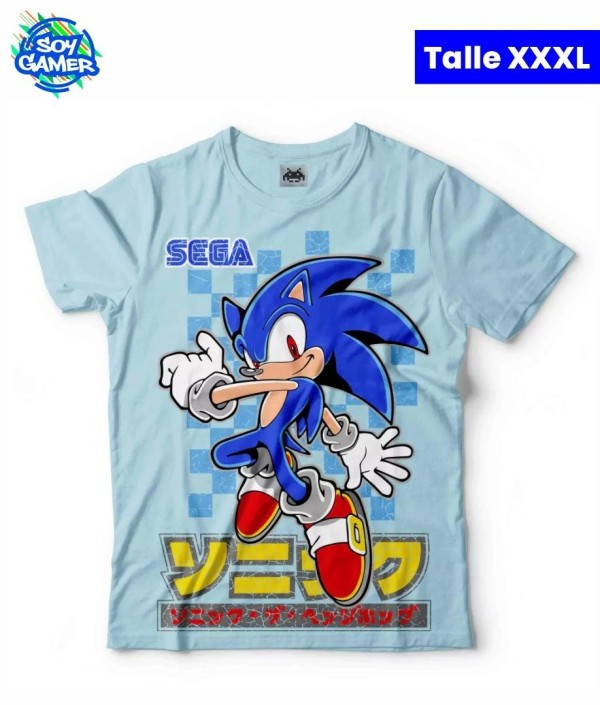 Remera RU275 Sonic Celeste XXXL