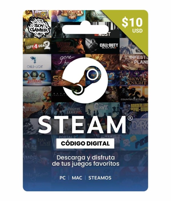 Codigo Steam 10 USD
