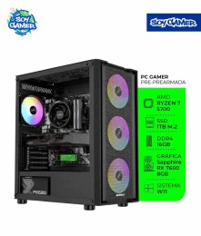 PC Gamer Prisma Ryzen 7 5700 + 16GB RAM + 1TB SSD M.2 + RX 7600