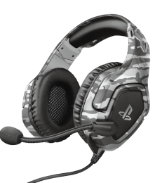 Headset Trust Forze GXT488 Gris Camuflado