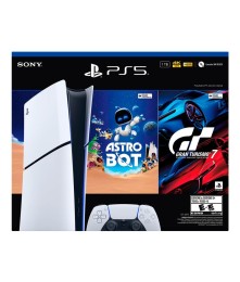 Consola Playstation 5 SLIM DIGITAL 825GB + Gran Turismo 7 + Astro Bot (Voucher]