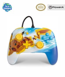 Joystick Pikachu Charge Celeste y Blanco PowerA Switch