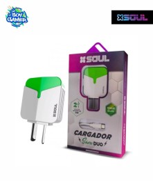 Cargador Viajero Soul USB Carga DUO 2.4 + Micro