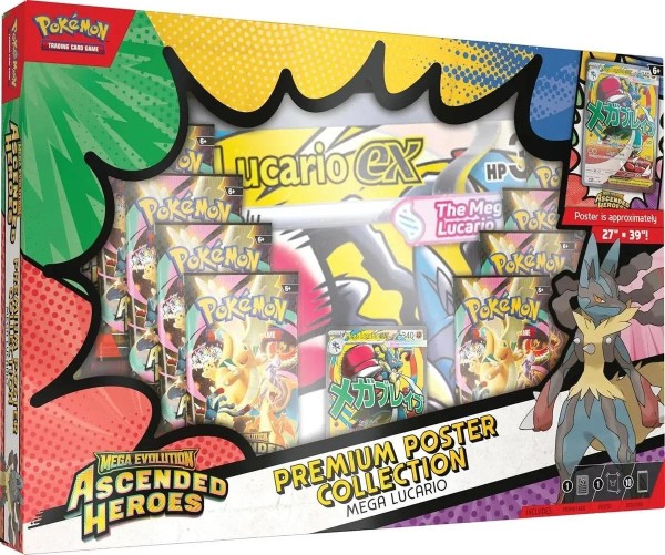 TCG Mega Evo Asended Heroes Premium Poster ENG Mega Lucario