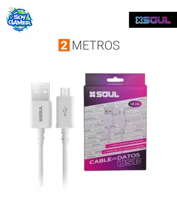 Cable Cargador Soul USB a Micro USB 2 metros