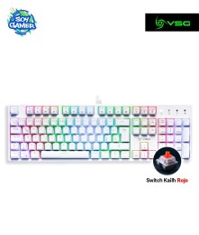 Teclado VSG Alnilam Blanco Switch Rojo