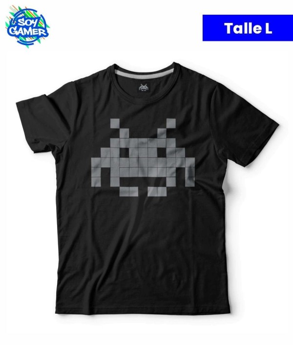Remera RU255 Space Invaders Negra L